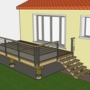 Une terrasse et, peut-être plus tard (voir beaucoup plus tard !), une pergola