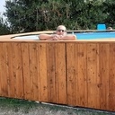 Habillage d'une piscine tubulaire