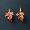 Boucles d'oreilles feuilles d'Aubépine