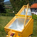 Pisteur et son four solaire