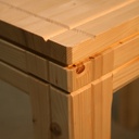 Table de bar haute en sapin du nord