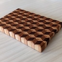 Planches à découper en bois de bout façon "3D"