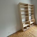 Bibliotheque sectionnable en contreplaque et valchromat