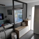 Verrière avec son meuble et meuble d'entrée avec clostra