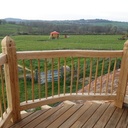 Terasse perchée en bois tordu