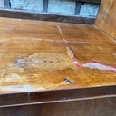 dégats d'eau et brulure sur le plateau