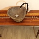 Plan vasque couture cuivre