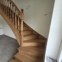 Escalier quart tournant en chêne