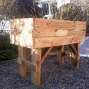 Bacs de jardin en palettes