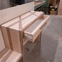 Console en frêne et noyer