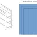 Étagères à partir d'un seul panneau