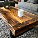 Table basse industriel bois et metal