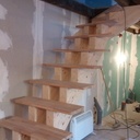 Escalier quart tournant double limon central