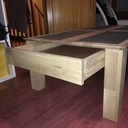 Table basse chêne et béton ciré