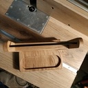 Porte bijoux  chutes de chêne grillage et rond de 5 en acier