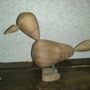 Poule en bois