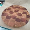 Plat à pizza en bois de bout