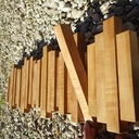 Meuble d'entrée - banc, chaussures, clefs, manteaux.