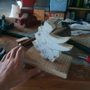 Lapin en bois à tirer pour enfant