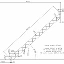Escalier droit avec contremarches