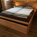 Lit à tiroirs en Mélèze