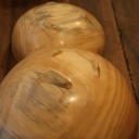 Paire de bol cedre a pieds