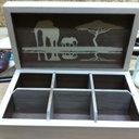 Boite à thé plaquée