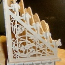 Porte courrier bureau avec tiroir et horloge