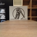 Meuble en chêne massif et mélaminé blanc