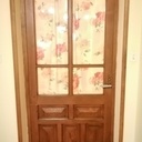 Ancienne porte d'entrée vintage rénovée en porte intérieur!