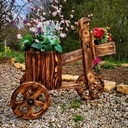 Vélo 3 roues en bois brulé