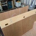 Tables de chevet merisier d'inspiration Art Déco