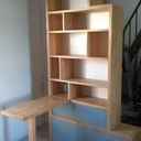 Meuble séparation entrée en cèdre