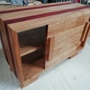 Meuble à chaussures chêne et padouk