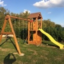 Portique balançoire et tobogan