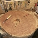 Table basse cœur époxy