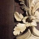 Feuille de chêne restituée (en bas)