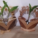 Petit panier bois  porte muguets