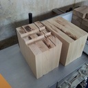 Tabouret zeloko Noyer et hêtre