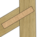 domino dans l'axe de la traverse