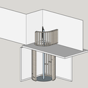 Garde-corps en frêne pour escalier en colimaçon