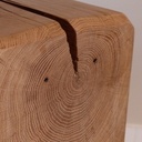 Tabouret en chêne et béton