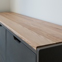 Un bureau et sa commode en Valchromat et frêne