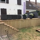 Terrasse pin autoclave à Cesson