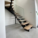 Escalier double quart tournant