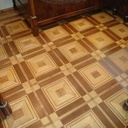 le parquet du bureau (vernis pas terrible)