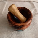 Petit Pilon mortier mélange bois et résine