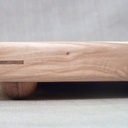 Damier en frêne et noyer avec boîte à pions.