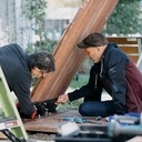 Aménagement extérieur // Chantier participatif Pyramide à livres Nantes