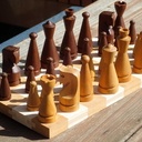 Jeu d'échecs magnétique en bois massif - Plateau et pièces